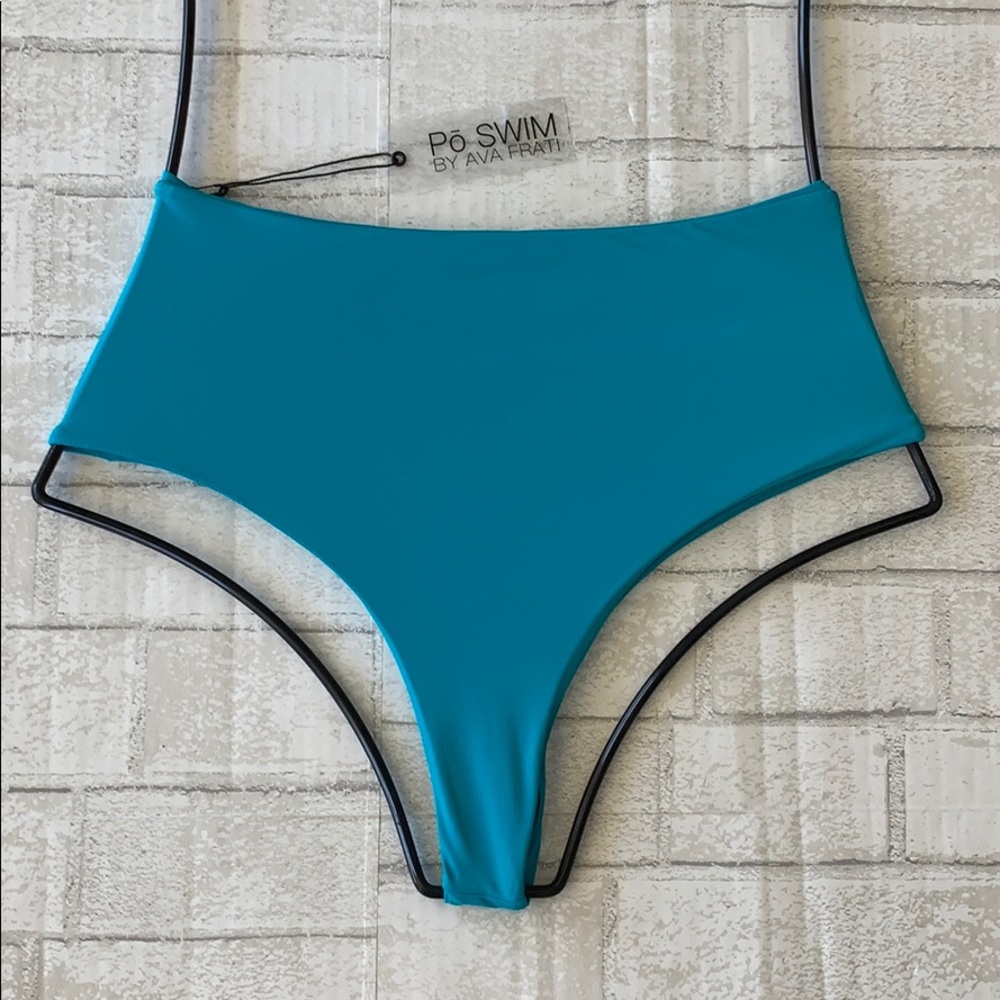 Po Swim GIA High Waisted Cheeky Bikini Bottom